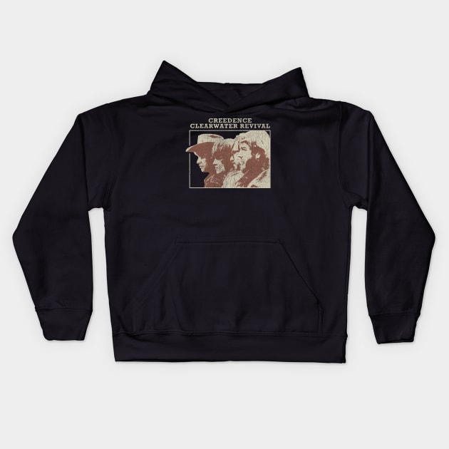 CCR Vintage Retro Distressed Fanart Design Kids Hoodie by snowblood